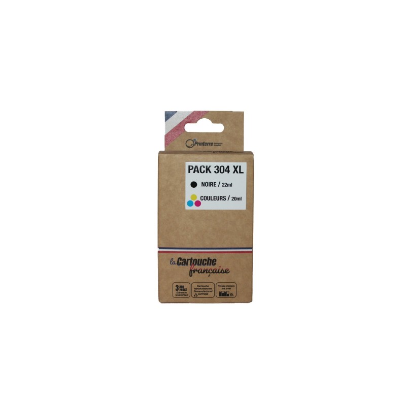 Pack de cartouches d'encre - COMPATIBLE - HP 304XL NOIR et COULEURS