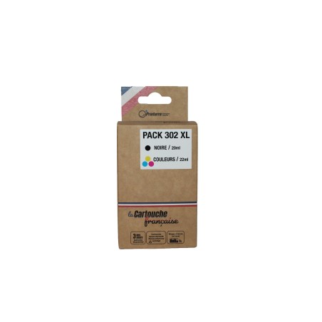 Pack de cartouches d'encre - COMPATIBLE - HP 302XL - NOIR ET COULEURS