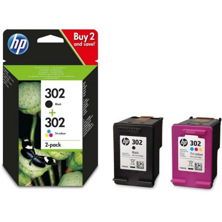 Pack de cartouches d'encre HP 302 Noir + Couleurs