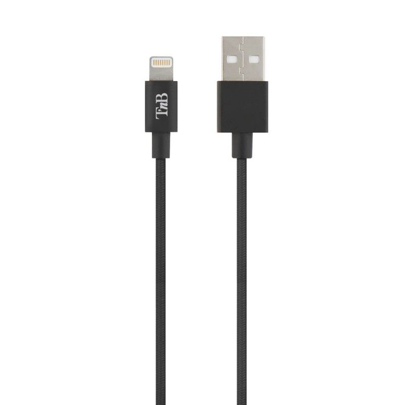 CABLE LIGHTNING NOIR 2M TRESSE