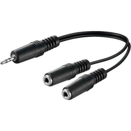 Doubleur Adaptateur Jack 3.5mm Stéréo - Câble 15 cm